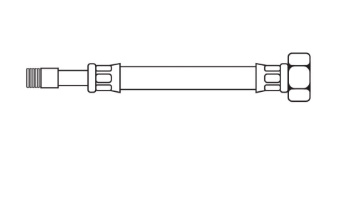 TADline Altech Wężyk w oplocie 3/8x długa końcówka DN8; długość 35 cm STALOWY ALTH-124991