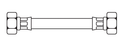 TADline Altech Wężyk w oplocie W3/8 x W3/8 DN8; długość 45 cm STALOWY ALTH-125039