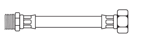 TADline Altech Wężyk w oplocie W1/2 x Z1/2 DN8; długość 30 cm STALOWY ALTH-125047