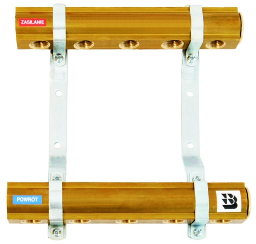 TADline Rozdzielacz mosiężny 1" bez nypli 2 obwody 340 x 100 x 80 ALTH-951373