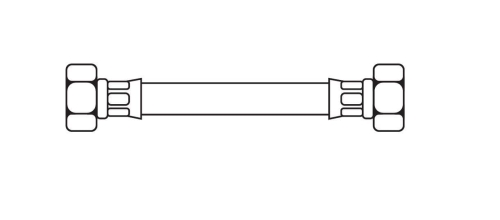 TADline Altech Wężyk w oplocie W1/2 x W3/8 DN8; długość 30 cm STALOWY ALTH-125024