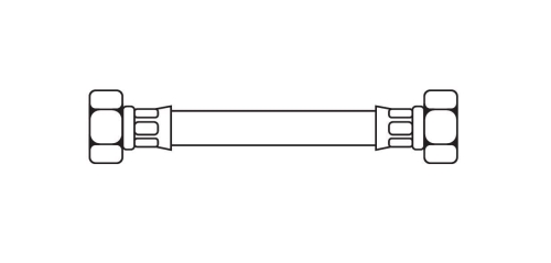 TADline Altech Wężyk w oplocie W1/2 x W1/2 DN8; długość 45 cm STALOWY ALTH-125015