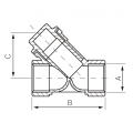 FERRO Filtr siatkowy do co 40 6/4 cala F05 #2