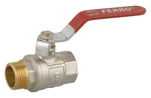 FERRO NORMAL Zawór kulowy nakrętno-wkrętny z dźwignią DN32 (5/4")WZ KP41