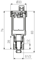 FERRO Odpowietrznik automatyczny z zaworem stopowym 15 1/2" O15AS2 #2