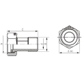 FERRO Półśrubunek mosiężny do wodomierza 5/4" (32) SG14 #2
