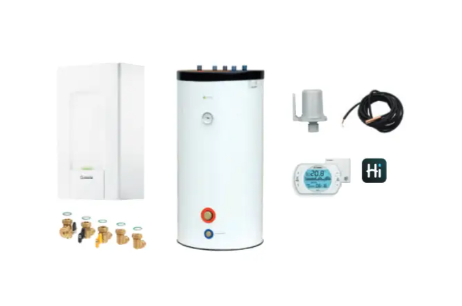 BERETTA Kocioł gazowy wiszący kondensacyjny 20R MYNUTE X + zasobnik ze stali nierdzewnej IDRA TOP 120 + regulator pogodowy 27019503