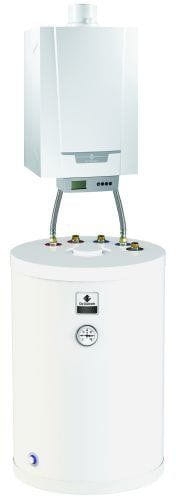 DE DIETRICH MCR3 Evo 24T Kocioł gazowy kondensacyjny jednofunkcyjny 24kW + Podgrzewacz c.w.u. SR150  stojący okrągły 150l 7716670150