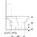 GEBERIT Selnova Square Rimfree Miska kompaktowa lejowa prostokątna odpływ  poziomy 501.563.01.7 #4