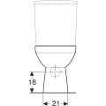 GEBERIT Selnova Square Rimfree Miska kompaktowa lejowa prostokątna odpływ  poziomy 501.563.01.7 #3