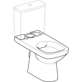 GEBERIT Selnova Square Rimfree Miska kompaktowa lejowa prostokątna odpływ  poziomy 501.563.01.7 #2