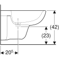 GEBERIT Selnova Bidet wiszący owalny z otworem 500.264.01.7 #5