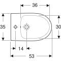 GEBERIT Selnova Bidet wiszący owalny z otworem 500.264.01.7 #3