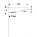GEBERIT Selnova Comfort Umywalka dla niepełnosprawnych 65cm z  otworem z przelewem 501.463.00.7 #5