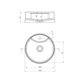 DEANTE SILIA Umywalka stawiana na blat okrągła CQSAU4B #6