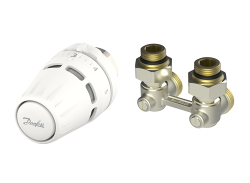 DANFOSS REGUS Zestaw zawór kątowy + głowica termostatyczna 015G5307