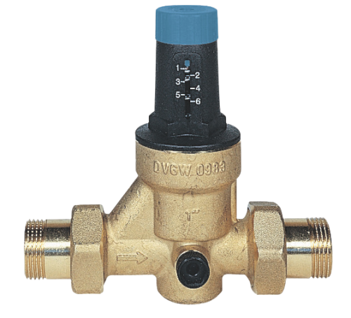 WATTS INDUSTRIES  Reduktor ciśnienia wody 1" ze skalą i półśrubunkami 0502525