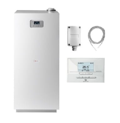 SAUNIER DUVAL NIEDŹWIEDŹ Kocioł kondensacyjny 1-funkcyjny gazowy KKS35 + regulator EXACONTROL E7C + sensor automatyki pogodowej + czujnik NTC zasobnika + adapter0010020533