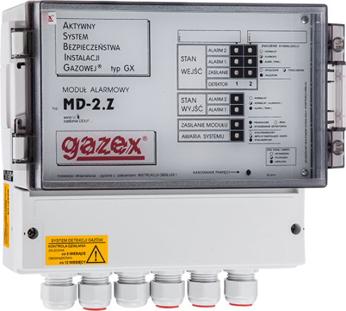 GAZEX Moduł alarmowy 230V 2-wejścia sterowanie zaworami MD-2.Z