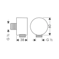 HANSGROHE Axor Przyłącze węża Fixfit DN15 27451000 #2