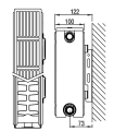 TADline Grzejnik pokojowy K22 600x700 zasilany z boku 1170W ALTH-222100 #2